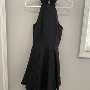 Lulu's Black Halter Skater Dress Size XS